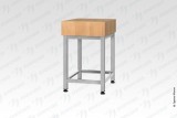 Подставка для рубки мяса ПДМп - 500*500*800 "Profi Inox" Подставка для рубки мяса ПДМп - 500*500*800 "Profi Inox"